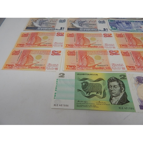 76 - Australia, New Zealand & Singapore Banknotes