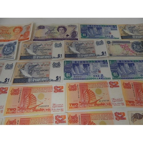 76 - Australia, New Zealand & Singapore Banknotes