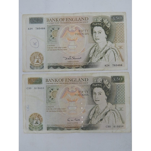 83 - 2 x £50 Notes