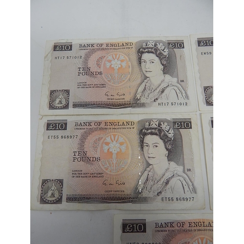 86 - 5 x Gill £10 Notes