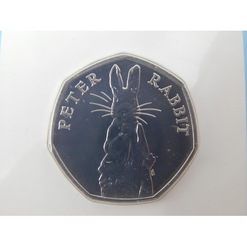 1 - Gruffalo 50 pence in Royal Mint presentation pack; Peter Rabbit 50p in Royal Mint Presentation pack;... 