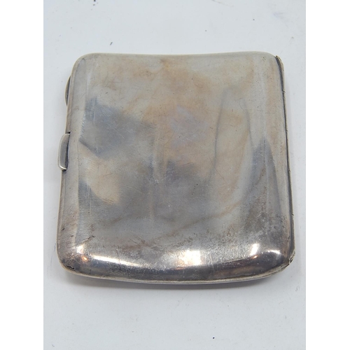 168 - Victorian Silver Cigarette Case: Hallmarked Chester 1899 by James Millward Banks: Measures 8.8cm x 7... 