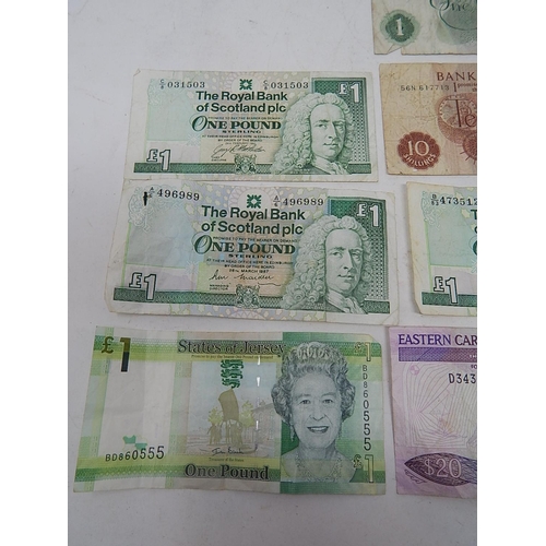 88T - Bank of England, Scotland, Jersey, Guernsey & East Caribbean Banknotes