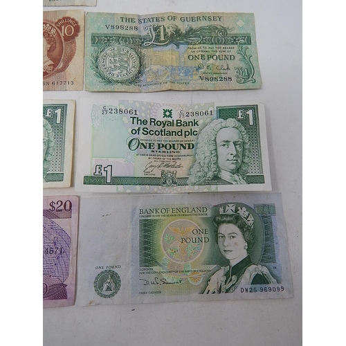 88T - Bank of England, Scotland, Jersey, Guernsey & East Caribbean Banknotes