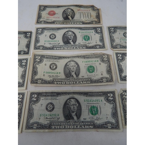 88P - 10 x USA 2 Dollar Bills