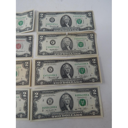 88Q - 12 x USA 2 Dollar Bills