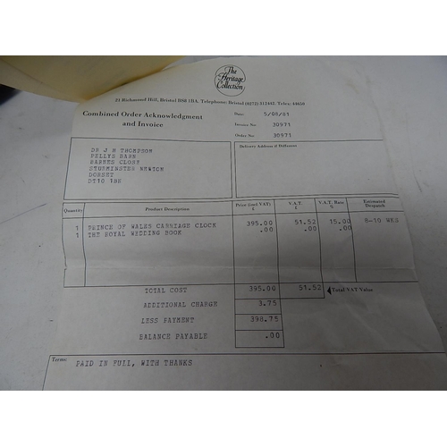 Hallmarked Silver Prince of Wales Carriage Clock to commemorate