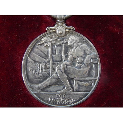 15 - George V Silver For Faithful Service Medal awarded to George Henry Edmonds in fitted case