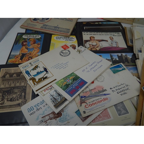 47 - A large collection of postal history, postcards, covers etc (some signed), England Poland World Cup ... 