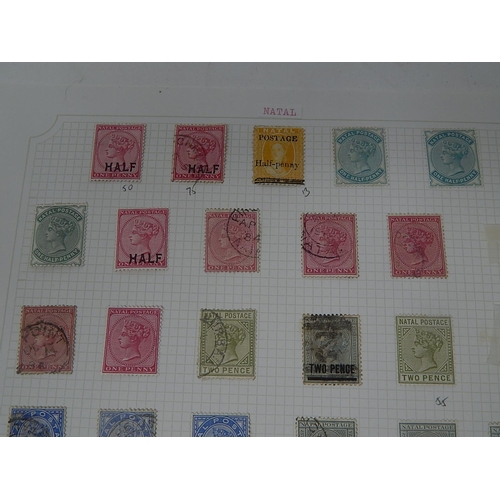 52 - A collection of NATAL stamps in Mint and Very Fine Used on vintage album page inc overprints, etc (o... 