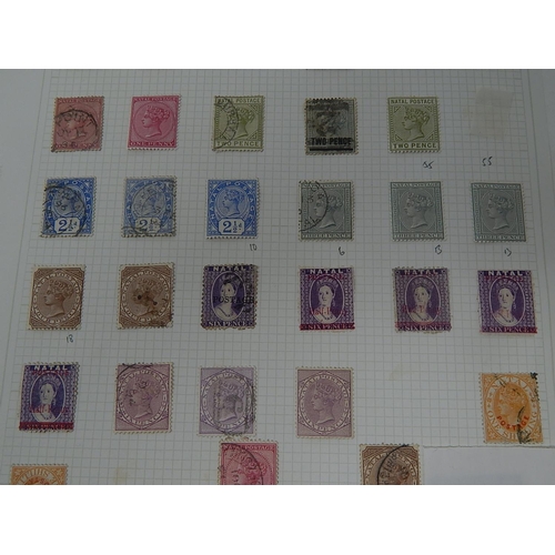 52 - A collection of NATAL stamps in Mint and Very Fine Used on vintage album page inc overprints, etc (o... 