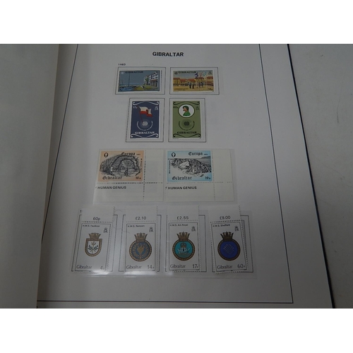 59 - Gibraltar collection inc Postage Dues and mini sheets in blue Davo album