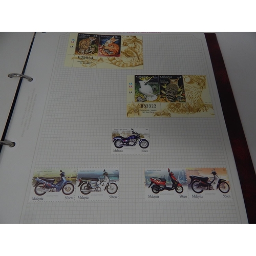 66 - Malaysia and Strait Settlements collection housed in maroon Stanley Gibbons 'Avon' album and outer s... 