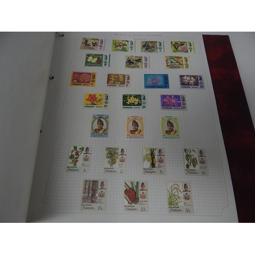 66 - Malaysia and Strait Settlements collection housed in maroon Stanley Gibbons 'Avon' album and outer s... 