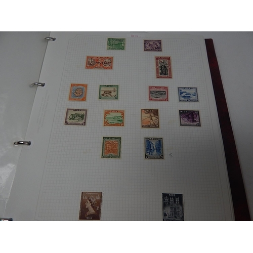 67 - New Zealand, Niue & Norfolk islands stamps inc mini-sheets housed in maroon Stanley Gibbons 'Avon' a... 