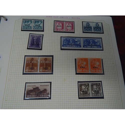 70 - Somaliland, South Arabia, South Africa, SWA, Namibia collection housed in maroon Stanley Gibbons 'Av... 