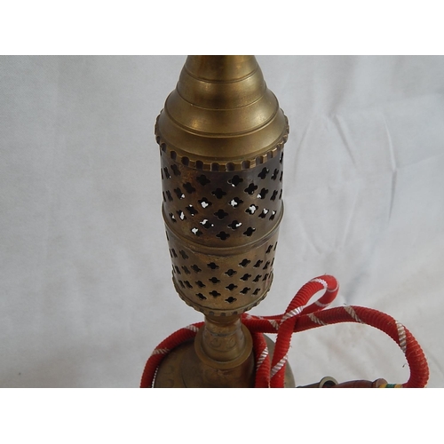 547 - Large Floor Standing Brass Hookah Pipe.