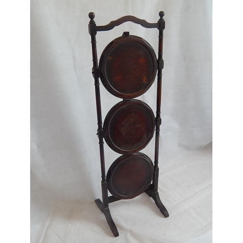 548 - 1930's Folding Three Tier Cake Stand.