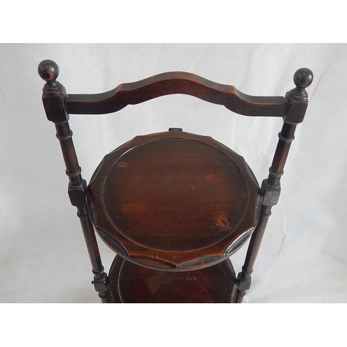 548 - 1930's Folding Three Tier Cake Stand.