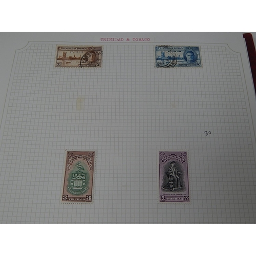 72 - Trinidad and Tobago, Tristan da Cunha inc mini sheets housed in maroon Stanley Gibbons Avon album