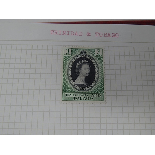 72 - Trinidad and Tobago, Tristan da Cunha inc mini sheets housed in maroon Stanley Gibbons Avon album