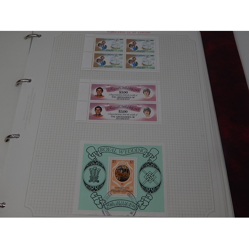 73 - St Vincent/Grenadines inc mini sheets housed in maroon Stanley Gibbons Avon album