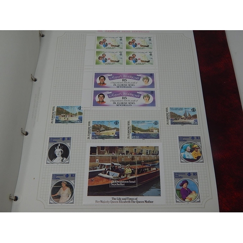 74 - Seychelles/Singapore collection housed in maroon Stanley Gibbons Avon album