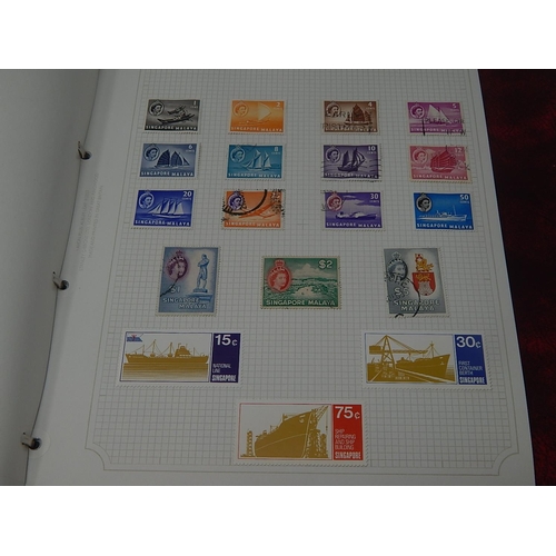 74 - Seychelles/Singapore collection housed in maroon Stanley Gibbons Avon album