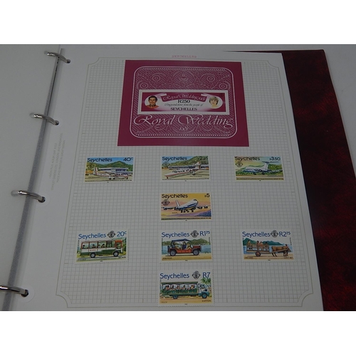 74 - Seychelles/Singapore collection housed in maroon Stanley Gibbons Avon album