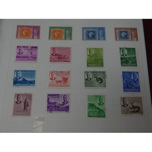 75 - Maldive Islands/Mauritius collection housed in maroon Stanley Gibbons Avon album