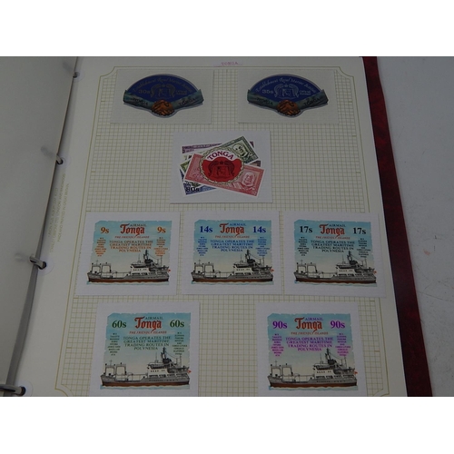 76 - Tonga collection housed in maroon Stanley Gibbons Avon album