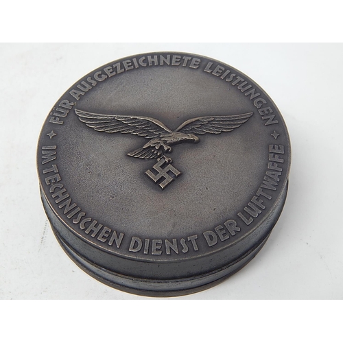 570 - Nazi Snuff Box with Profile of Goring: The reverse with Eagle & Swastika.