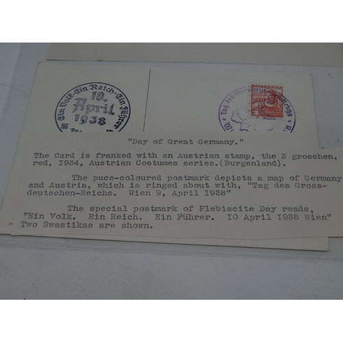 581 - Nazi Registered Cover: Nazi Day of Great Germany Card: Hitler's 48th Birthday Stamp: Hitler's 48th B... 