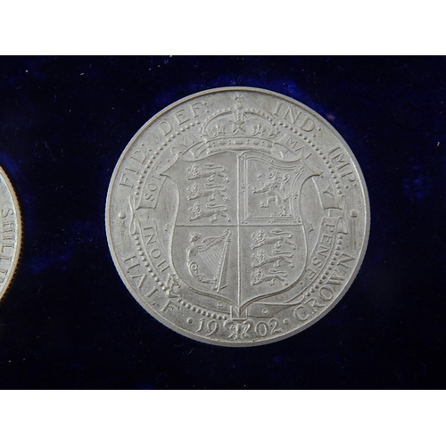 171 - Edward VII 1902 Matt Proof set From Crown to Sixpence including Maundy Money Set in maroon fitted Ro... 