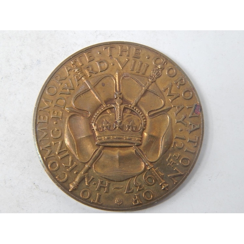 80 - Very Rare Edward VIII Coronation Medallion dated 1937 but the King of course was never Crowned as he... 