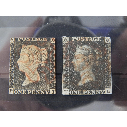 100 - Pair of Queen Victoria Penny Blacks