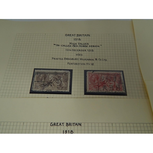 109 - An important collection of GB stamps from Queen Victoria to George V Seahorses profusely written up ... 