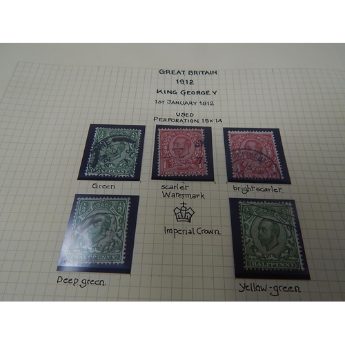 109 - An important collection of GB stamps from Queen Victoria to George V Seahorses profusely written up ... 