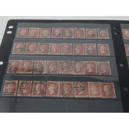 99 - A collection of 89 x Victorian Penny Reds all Plate 181 housed on 2 x Hagner sheets