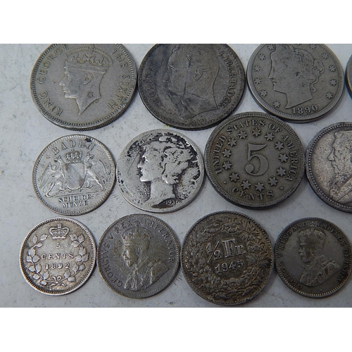 112 - France 1720 Silver Ecu; South Africa Paul Kruger Boar war Silver Sixpence 1895; USA 5 Cents 1868, 18... 