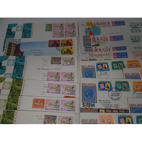 113 - Collection of early Malaysia/Singapore Covers(32), many colour illustrated from 1967, unusual lot