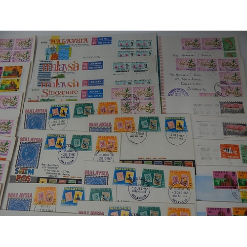 113 - Collection of early Malaysia/Singapore Covers(32), many colour illustrated from 1967, unusual lot