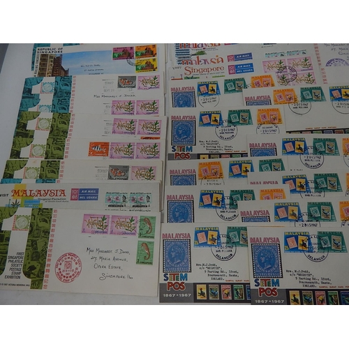 113 - Collection of early Malaysia/Singapore Covers(32), many colour illustrated from 1967, unusual lot