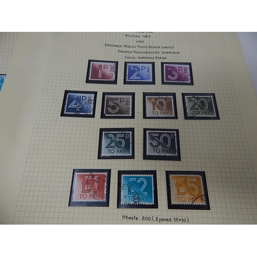 115 - Collection of Postage Due stamps housed on vintage album pages