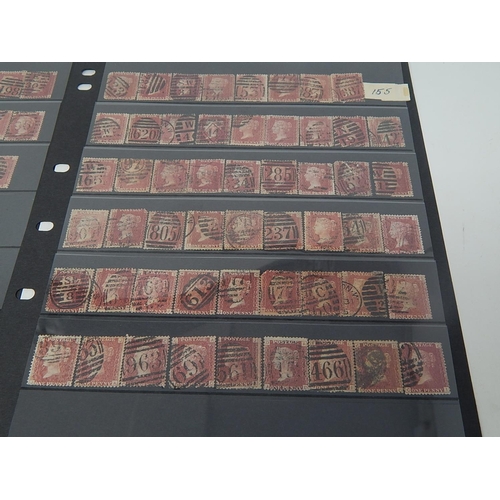 118 - Collection of 86 x Victoria Penny Red stamps all Plate 155 housed on 2 x Hagner sheets