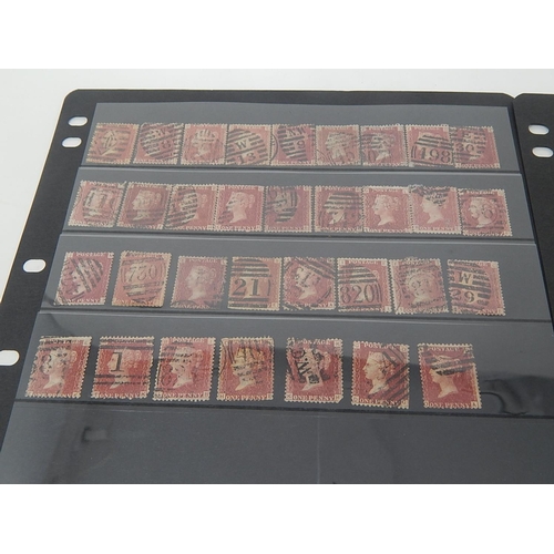 118 - Collection of 86 x Victoria Penny Red stamps all Plate 155 housed on 2 x Hagner sheets