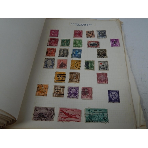 122 - Collection of World stamps in Vintage album many better/high value items noted, enormous catalogue v... 