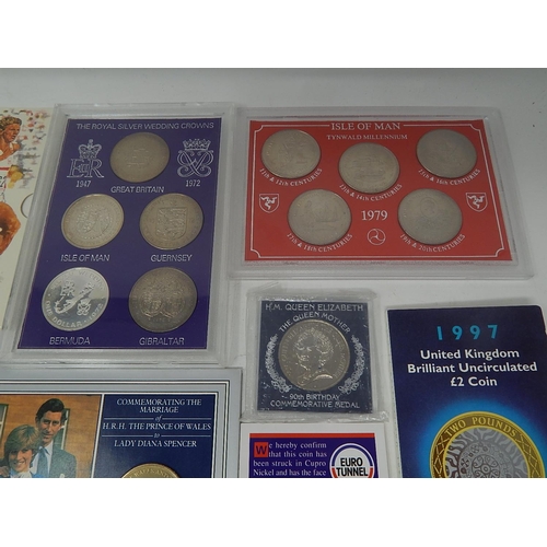 124 - The Royal Silver Wedding Crowns 1972 Collection inc Bermuda issue in Silver; Isle of Man Tynwald Mil... 