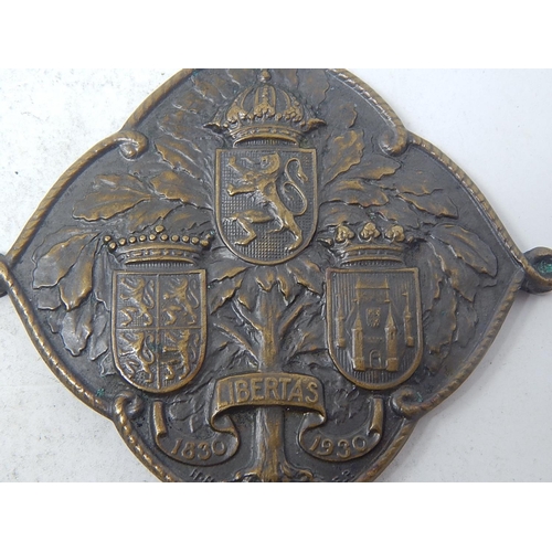 128 - A French Third Republic Medal from 1930 struck in Copper with accompanying papers