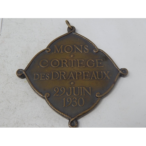 128 - A French Third Republic Medal from 1930 struck in Copper with accompanying papers